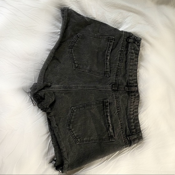 Black Denim Dark Washed Skort - Picture 2 of 3